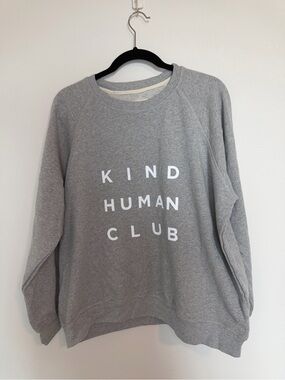 Mini Moiche Kind Human Club Gray Crewneck Sweatshirt
